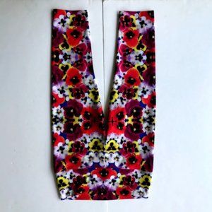 Om Shanti Leggings Large Live for Joy Floral Petunias Power Yoga Pants F…